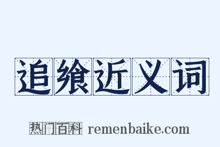 追飨近义词是什么意思的图片
